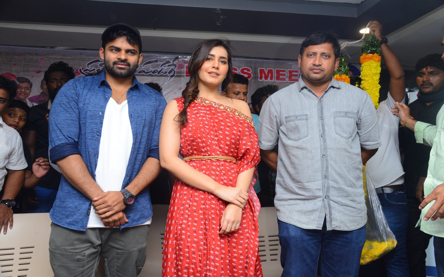 Pratiroju Pandaga Movie Team @  Vijayawada Photos