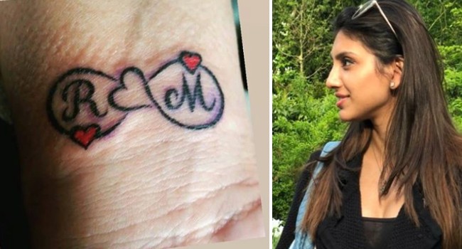 Rana’s fiance goes all out-Gets a tattoo