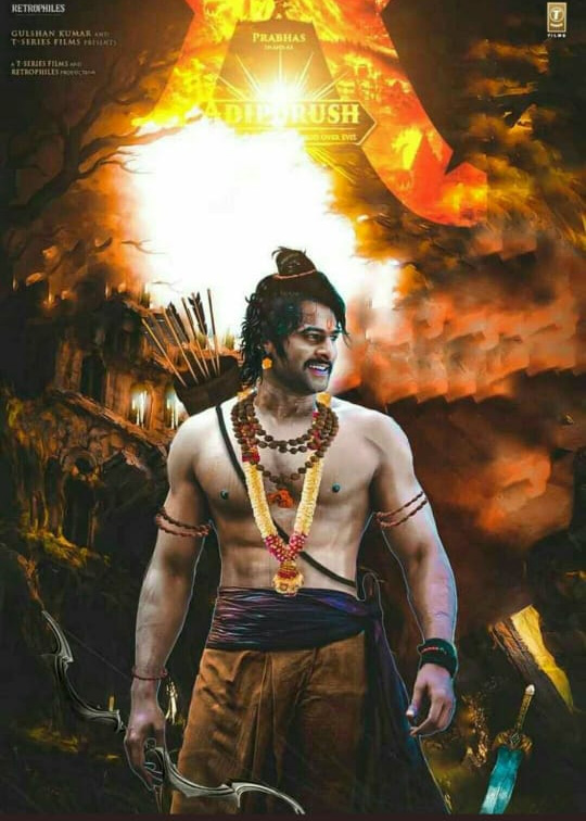 prabhas as lord rama in bollywood movie adipurush