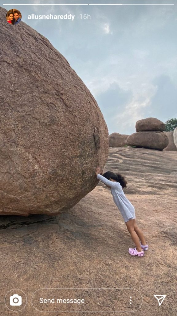 Allu Arha Try To Push Big Stone