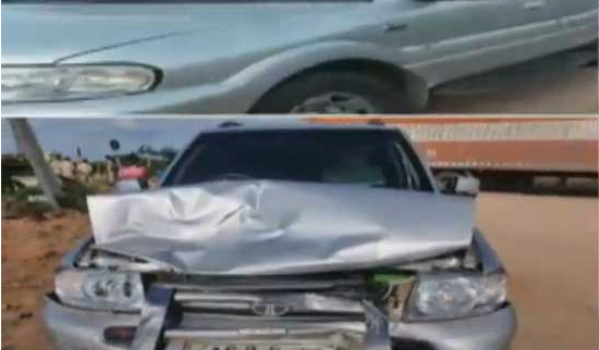 accident to tdp president chandrababu convoy