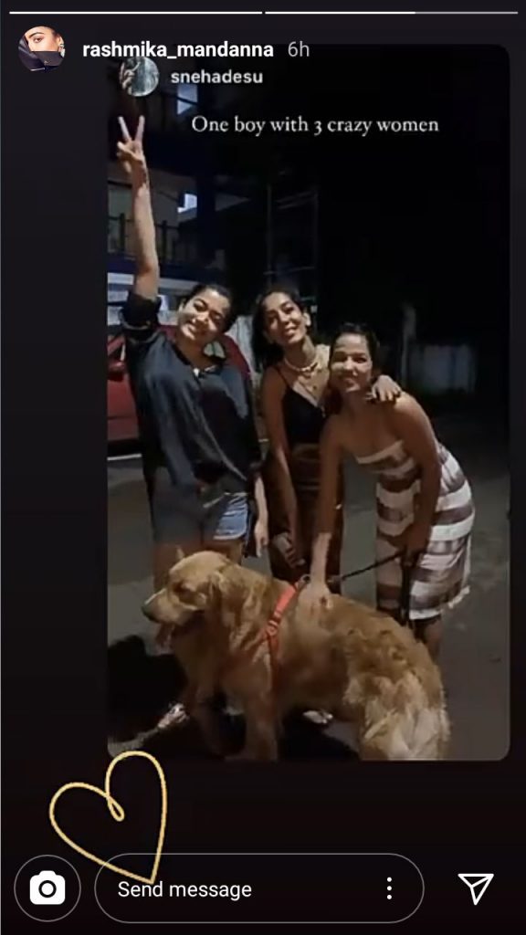 Rashmika Mandanna Enjoys WIth Her Friends And Pet