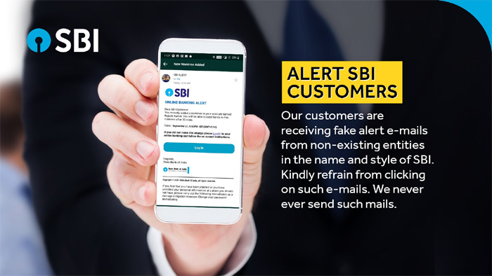 state bank of india warns its customers on fake emails
