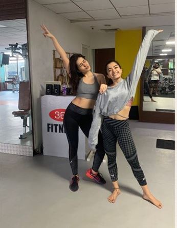 Rashmika Mandanna And Raashi Khanna Doing Workout Together
