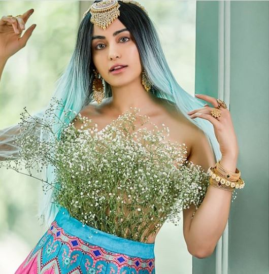 Adah Sharma Latest Pic With Covers With Flowers