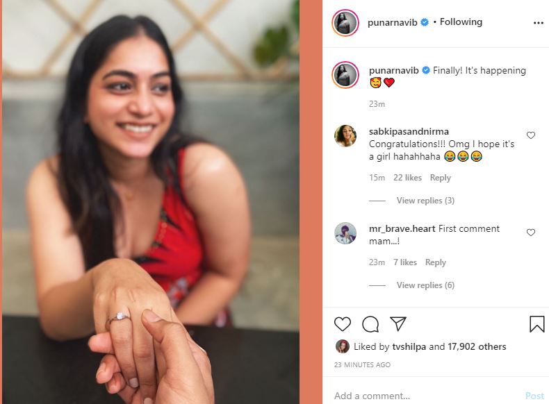 Punarnavi Bhupalam Gets Engaged Her Engagement Ring Goes Viral