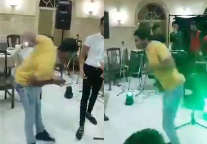 viral video of young man dances like camel