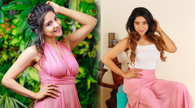 Sakshi Agarwal Pink Dress Stills