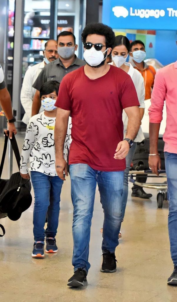 JR NTR Returns From Dubai ANd Spotted at RGIA
