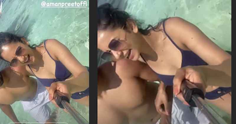 Rakul Preet In Bikini And Selfie video with Arman Preet