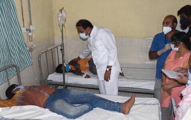 Twenty persons, including children, fell sick with reeling situation and epilepsy symptoms in eluru