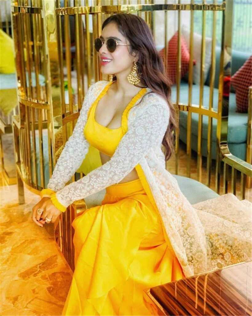 Neha Malik Yellow Dress Stills