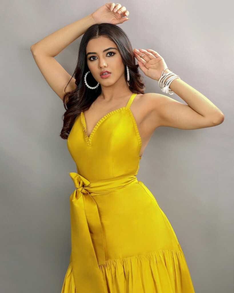 Malvika sharma Yellow Dress Images