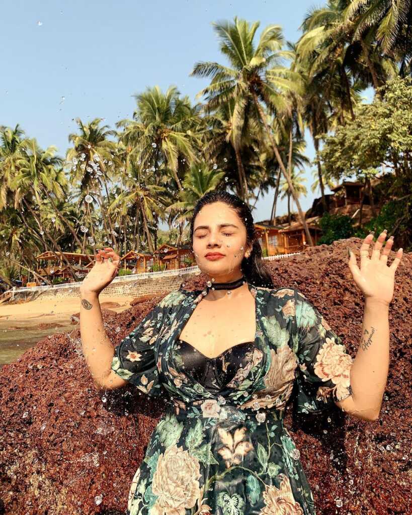 Sreemukhi Enjoying Her Vacation At Goa Trip Pics