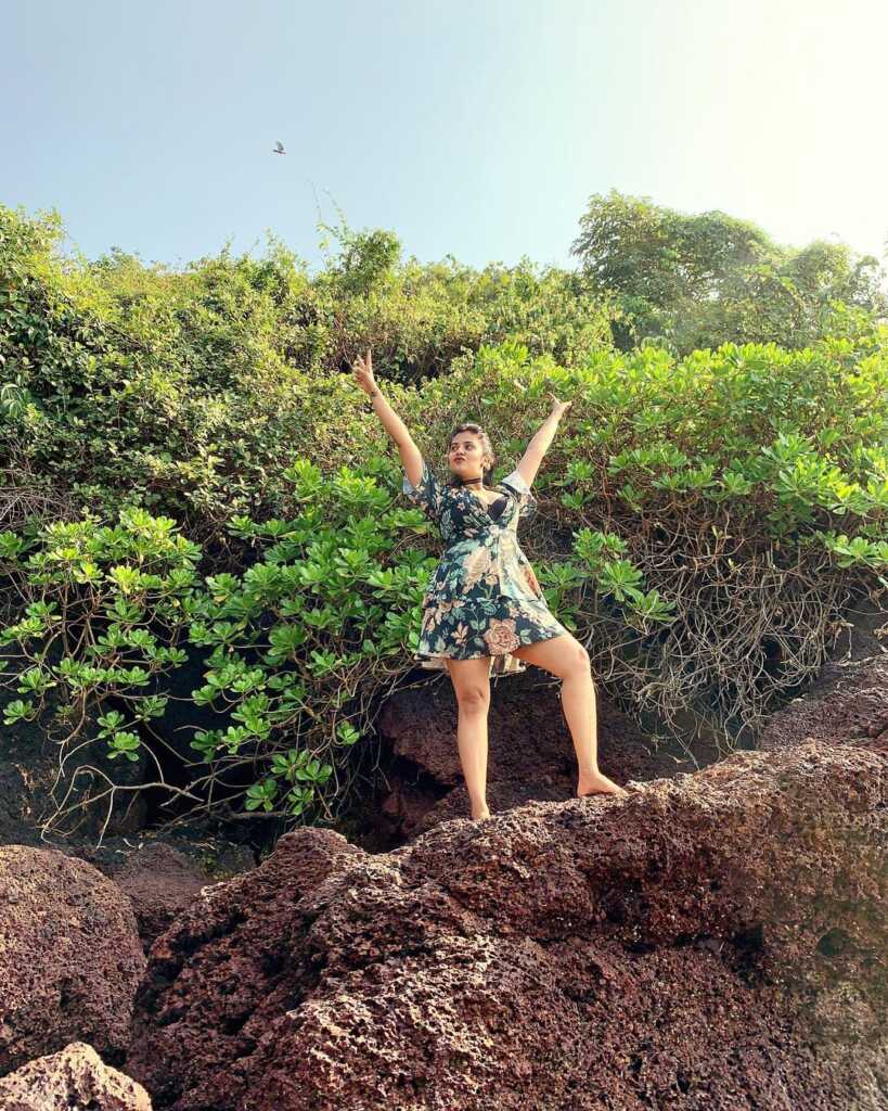 Sreemukhi Enjoying Her Vacation At Goa Trip Pics
