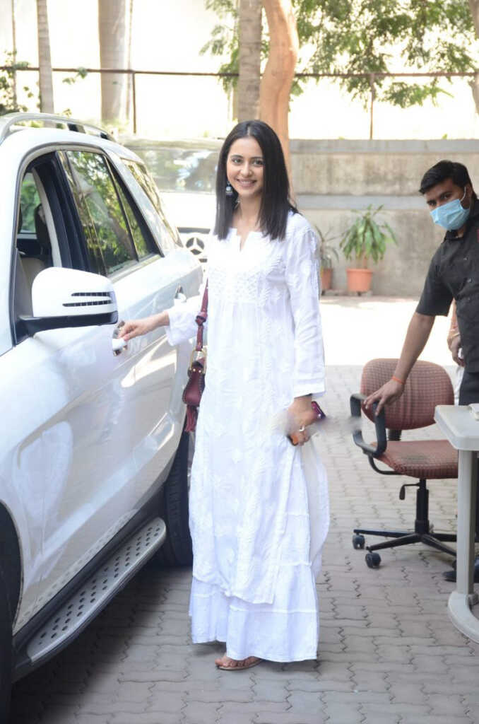 Rakul Preet Singh White Dress Pictures