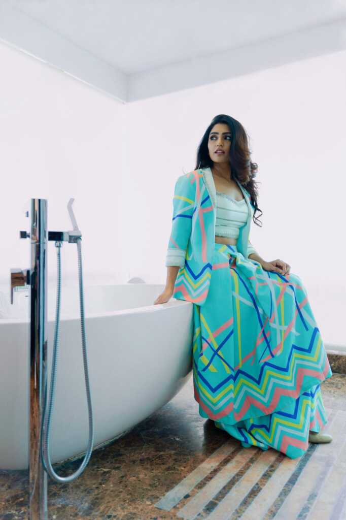 Eesha Rebba Sky Blue Dress Stills