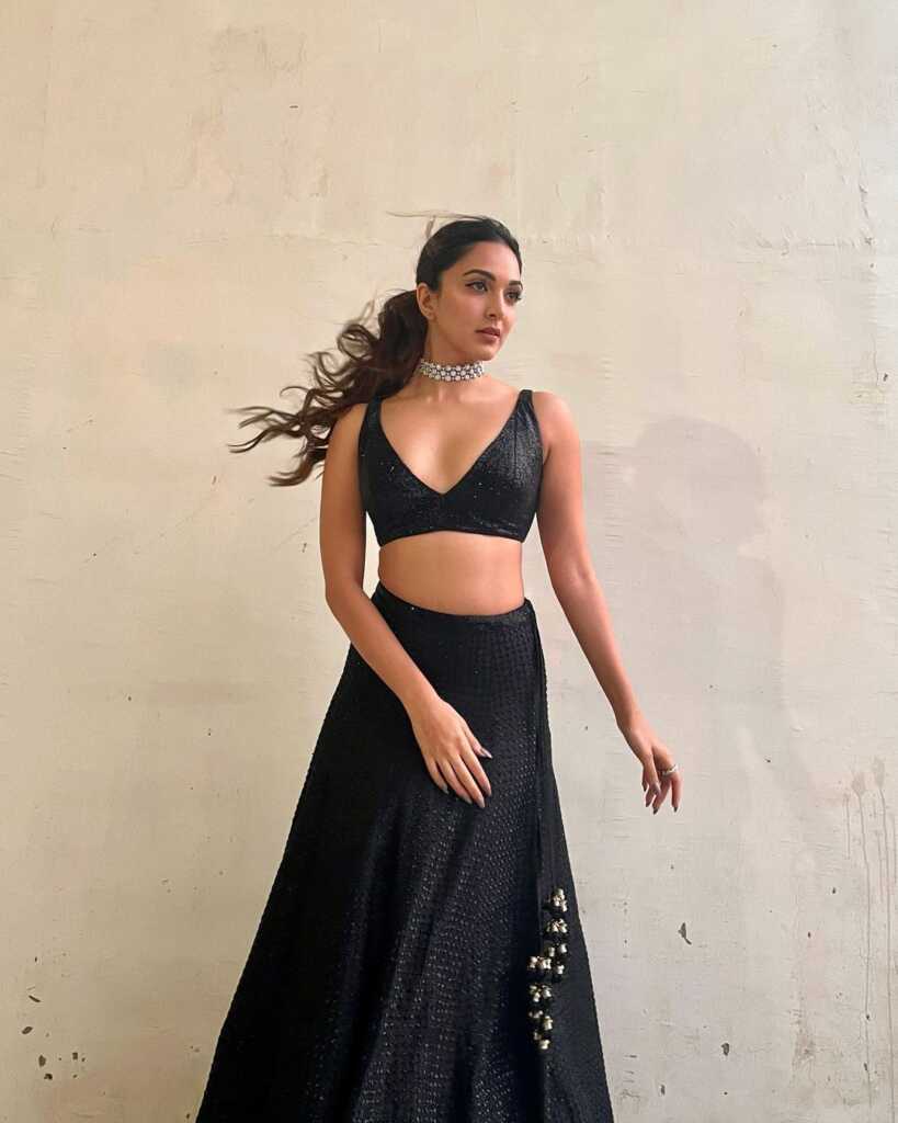 Kiara Advani Black Dress Stills