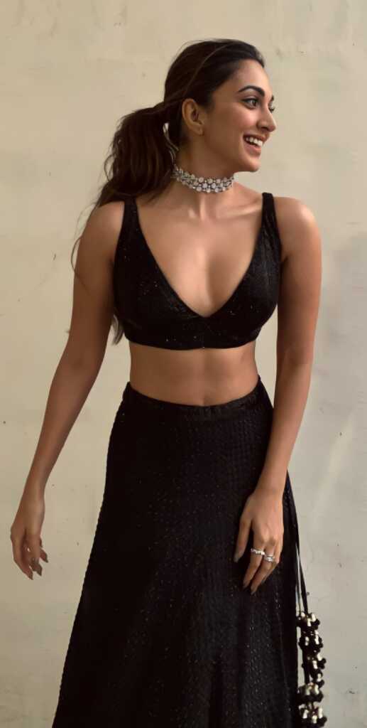 Kiara Advani Black Dress Stills