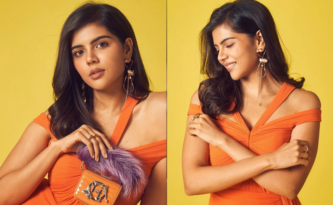 Kalyani Priyadarshan Beautiful Pics in a Orange Dress