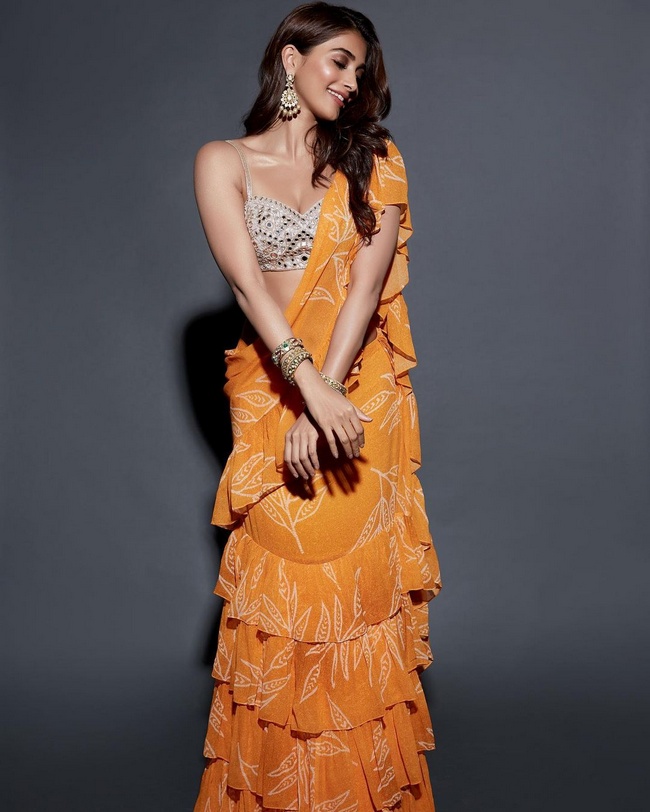 Pooja Hegde Stunning Looks In Yellow Outfit 3 | Telugu Rajyam