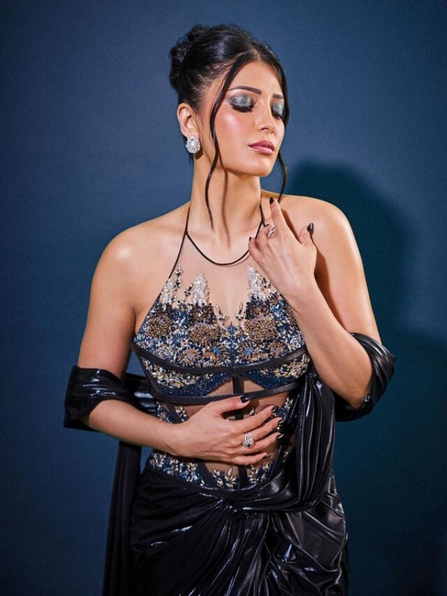Shruti Haasan Delightful Stills in Black Dress